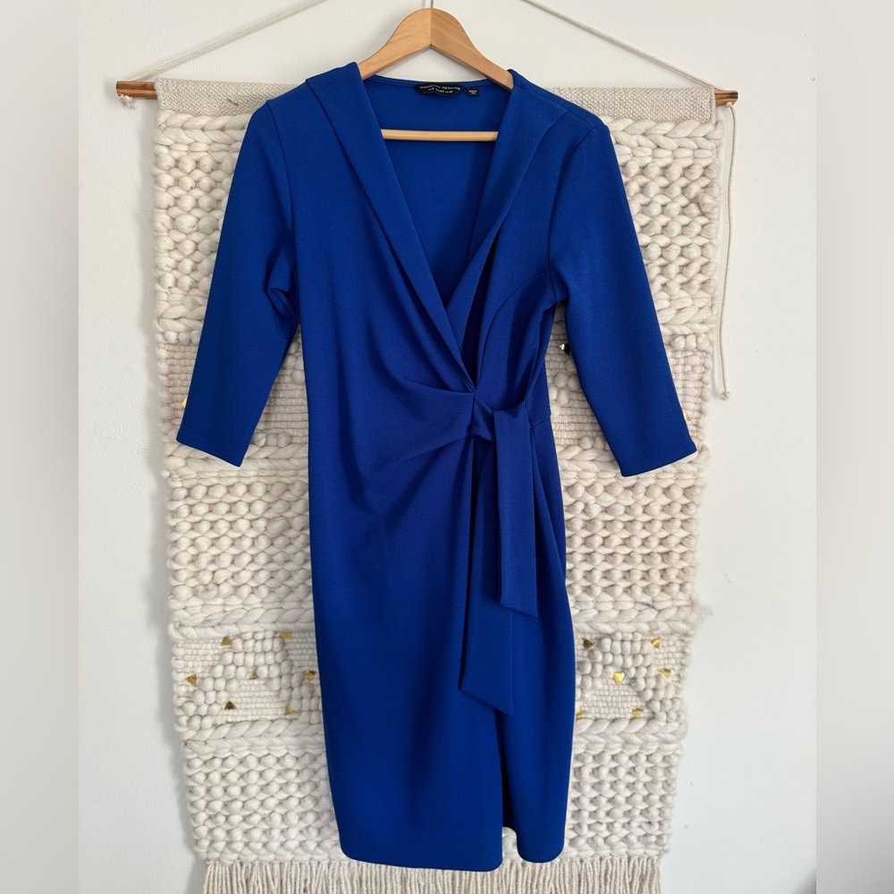 Dorothy Perkins Elegant Blue Wrap Dress size 8